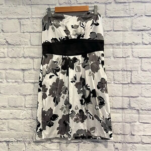 Windsor Strapless Floral Black and White  Dress Size‎ 5